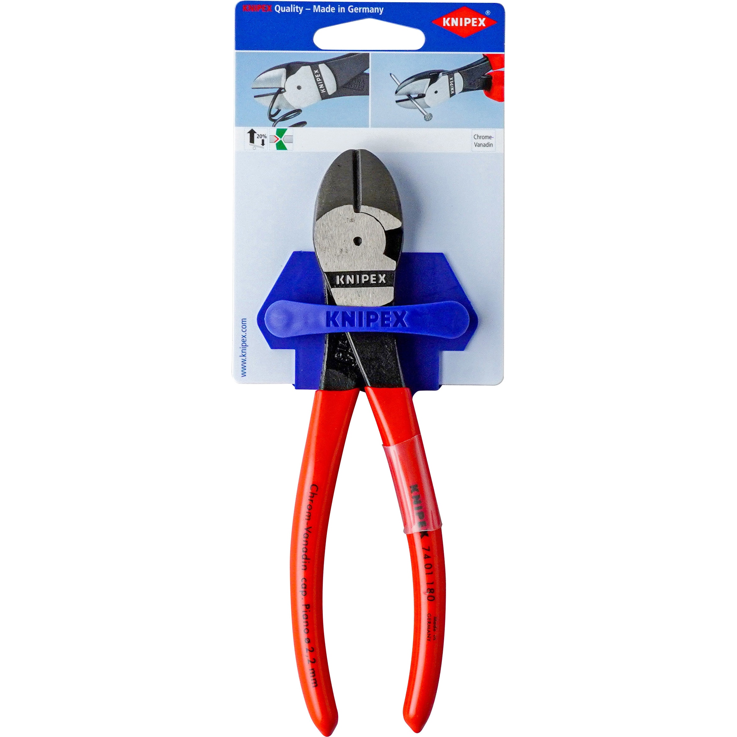 楽天市場】KNIPEX 7401-180 強力型斜ニッパー(硬線用) (SB