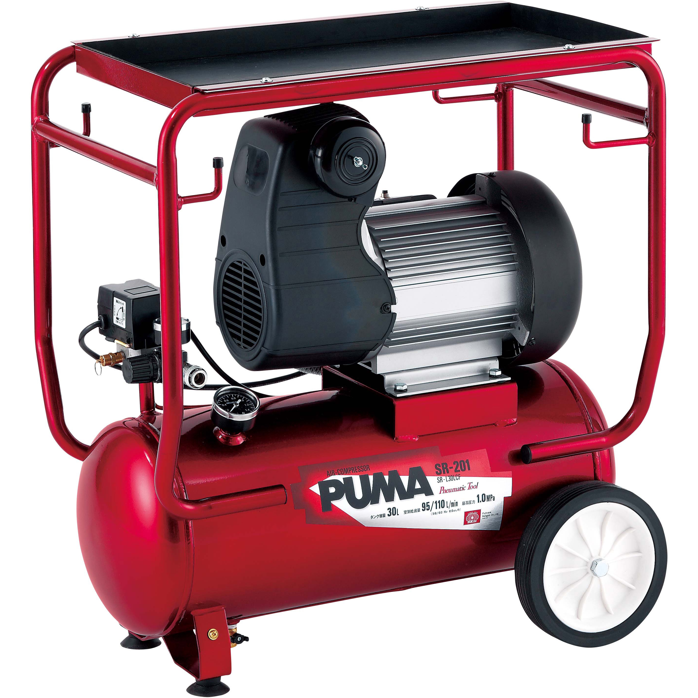 SR-201 オイルレスエアーコンプレッサー SK11 タンク容量30L 周波数50/60Hz