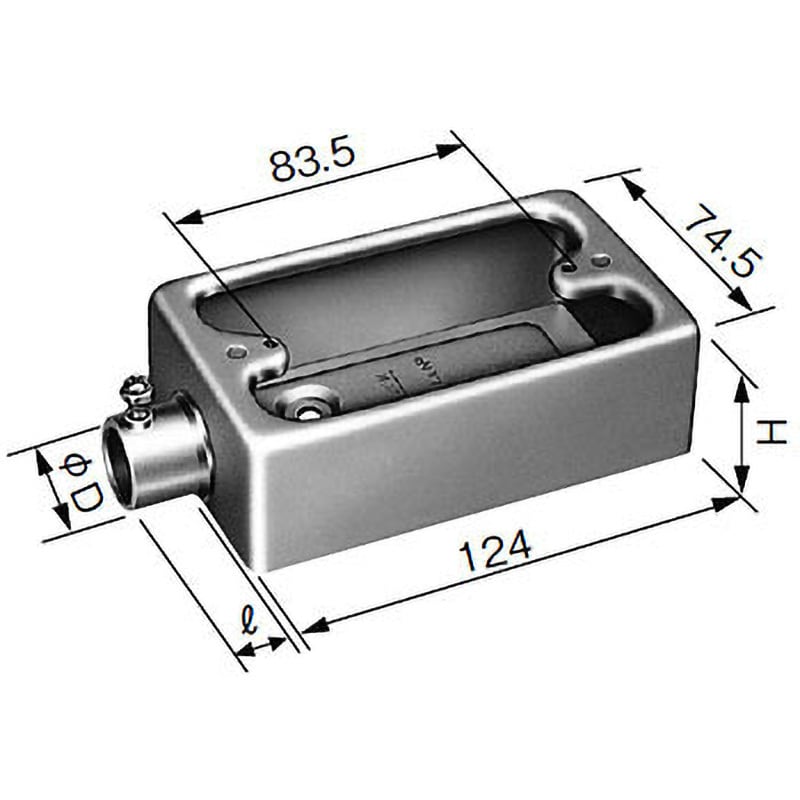 DS70251K ねじなし露出スイッチボックス パナソニック(Panasonic) 種類1個用1方出 DS70251K - 【通販モノタロウ】