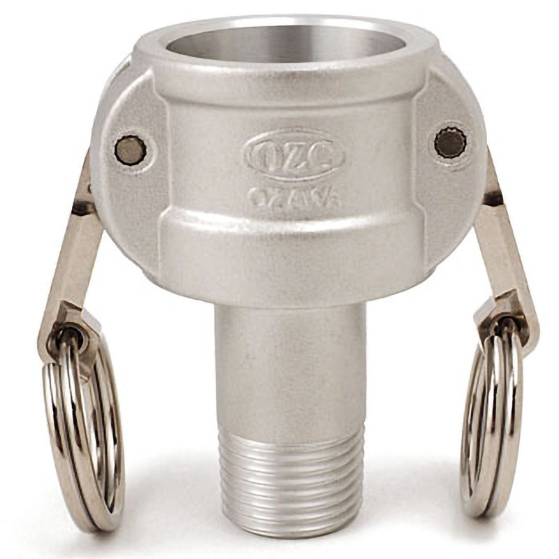 OZ-B-AL-1/2 オスネジ型カプラー[OZ-B] アルミニウム 1個 小澤物産(OZC