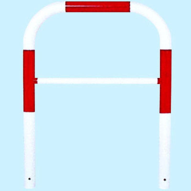 MF6-UB(赤白) エクセレントバリカー ゲート(スチール製) 片岡産業 固定