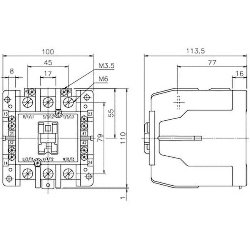 PAK-80H100V 電磁接触器 戸上電機製作所 適合モータ容量(200～240V)19kW PAK-80H100V - 【通販モノタロウ】