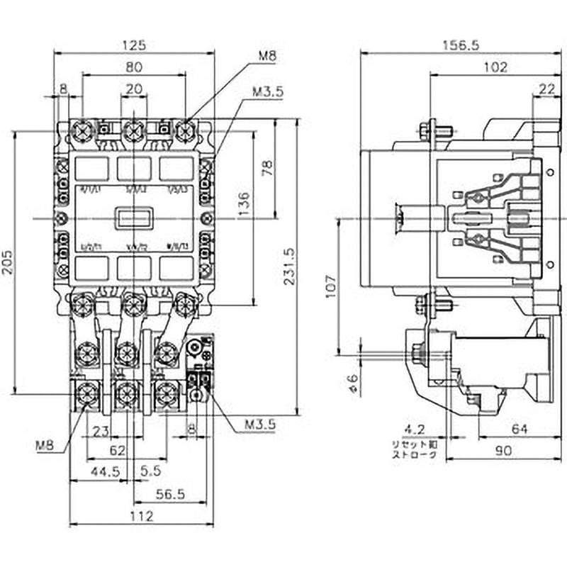 PAK-150HTC100V130A 電磁開閉器 戸上電機製作所 適合モータ容量(200～240V)40kW PAK-Hシリーズ - 【通販モノタロウ】