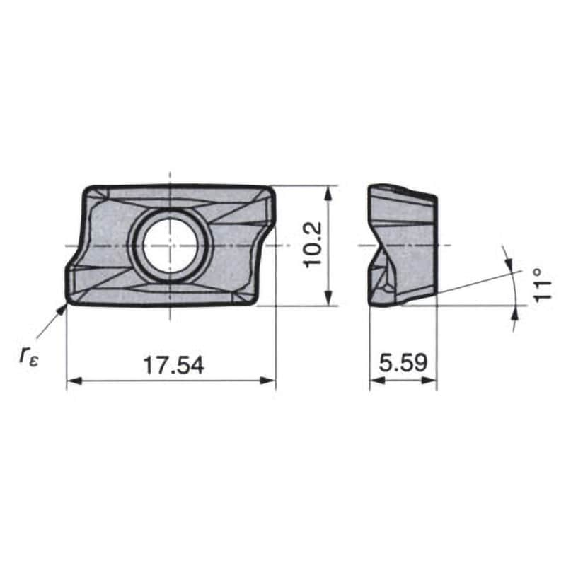 AXMT170508PEER-G ACK200 チップ AXMT-G 住友電工ハードメタル コーナー半径0.8mm 1箱(10個)  AXMT170508PEER-G ACK200 - 【通販モノタロウ】