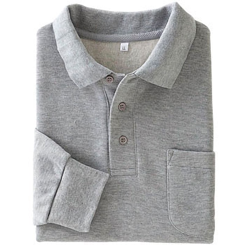 45015 裏起毛ポロシャツ アタックベース 350シリーズ 長袖 サイズLL