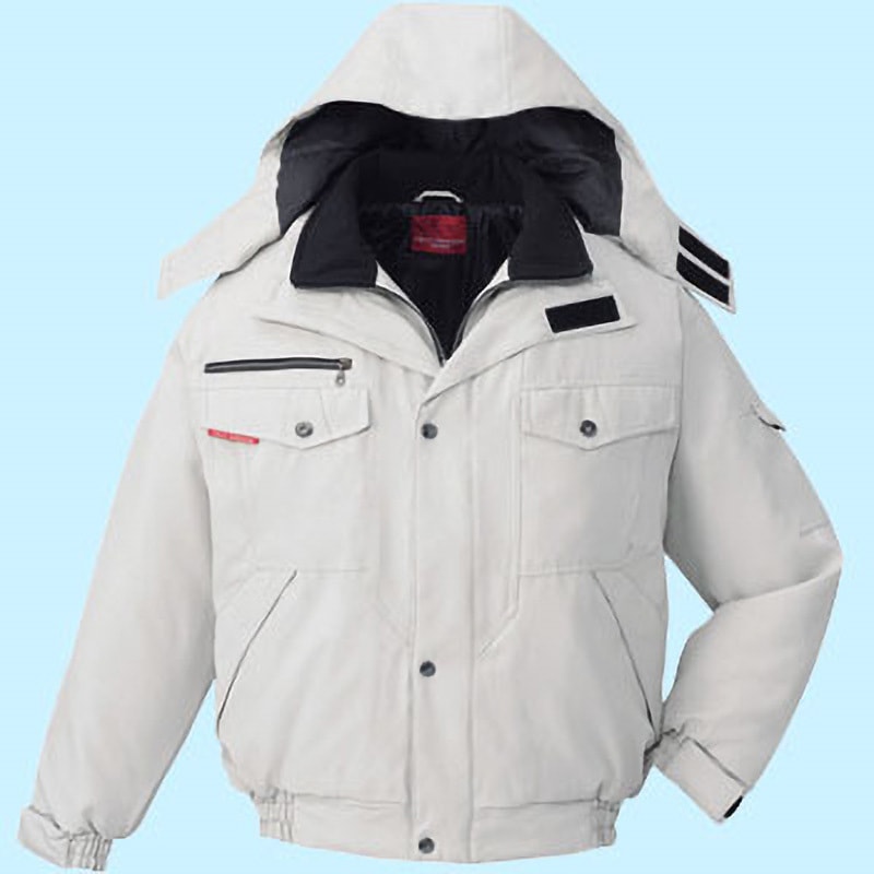 48420 48420 ブルゾン(フード付) 自重堂 名入れ可(防寒) シルバーグレー色 M着丈67cm 5,646円