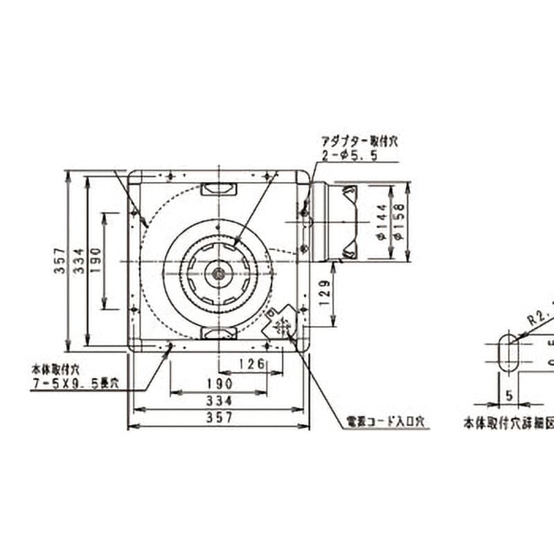 FY-32BS7 天井埋込形換気扇 ルーバー別売タイプ パナソニック(Panasonic) 適合パイプ径150mm FY-32BS7 -  【通販モノタロウ】