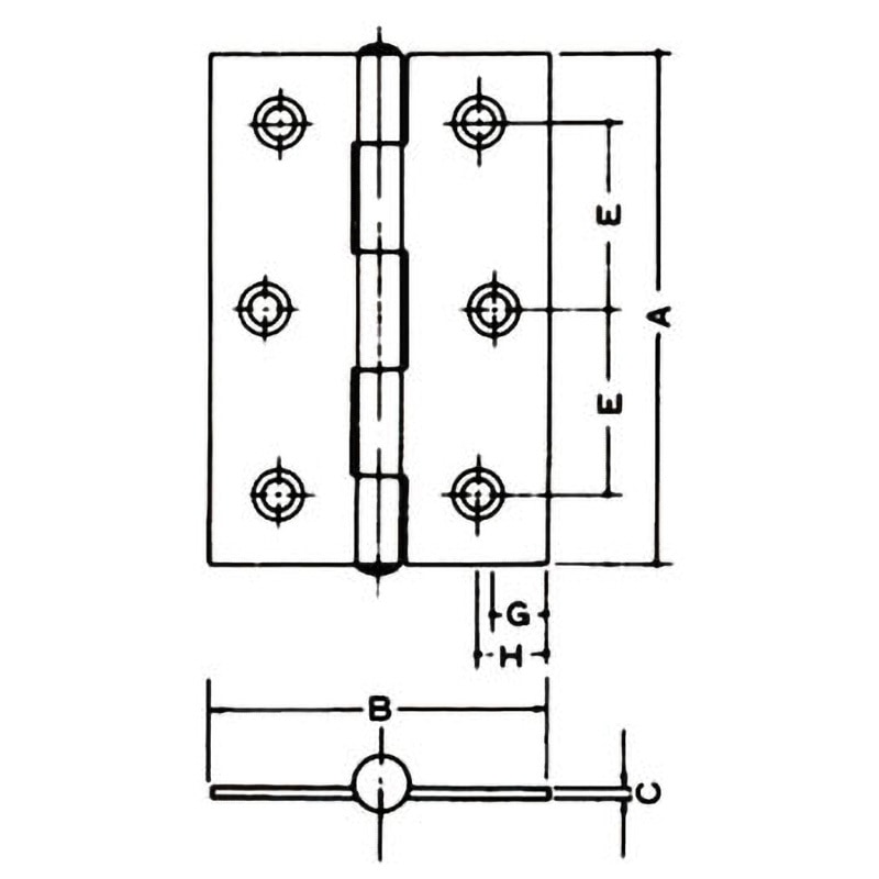 ST-888-76 ステンレス厚口丁番 APLUS(クマモト) ヘアーライン仕上 幅