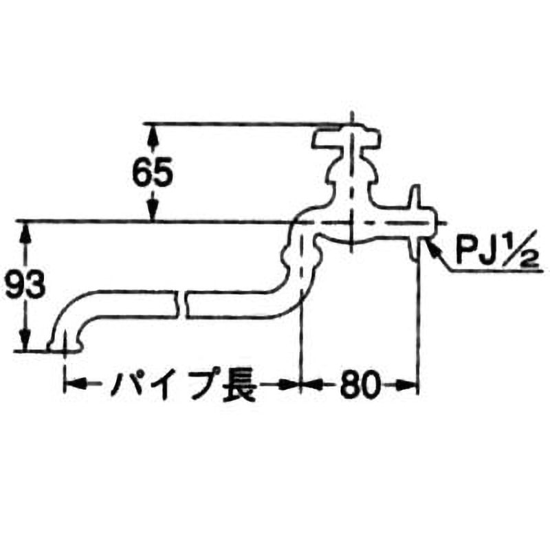 7067-13X300 長パイプ自在水栓 1個 カクダイ 【通販モノタロウ】
