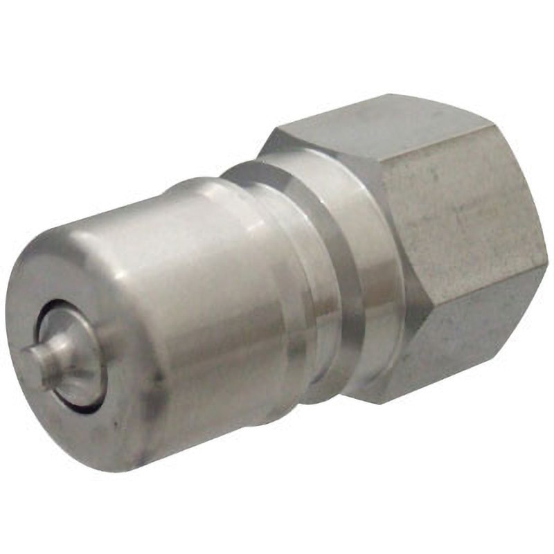 KS-8P-SUS SUS製 バルブ式中圧用プラグカプラー モノタロウ 最高使用圧力4.5MPa 耐圧力6.5MPa 質量315g 相手側取付サイズR1