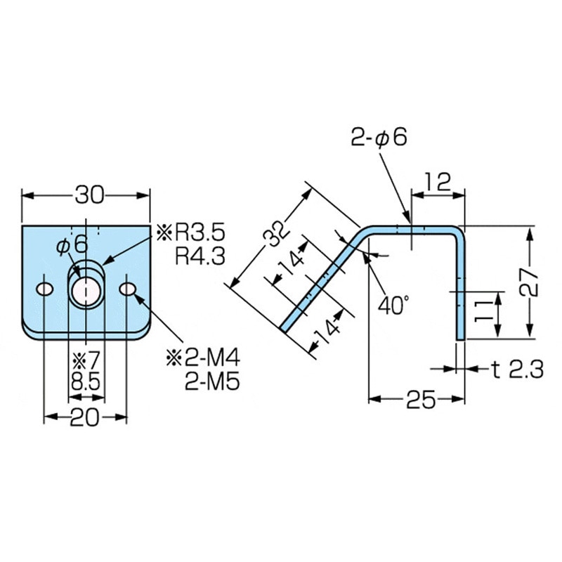 S-1-3C 取付金具 カメダデンキ ねじ径M5 1袋(10個) S-1-3C