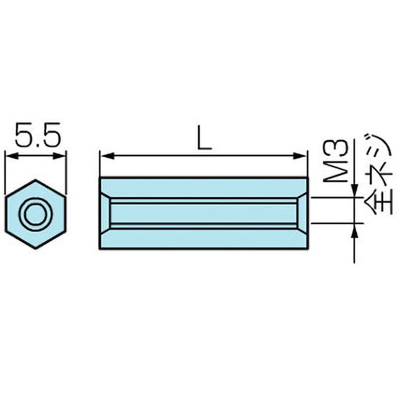 AS-315 ジュラコン(R)サポーター 六角 カメダデンキ 0.5mmピッチ AS-315 ジュラコン(R)サポーター 六角 カメダデンキ 0.5mmピッチ
