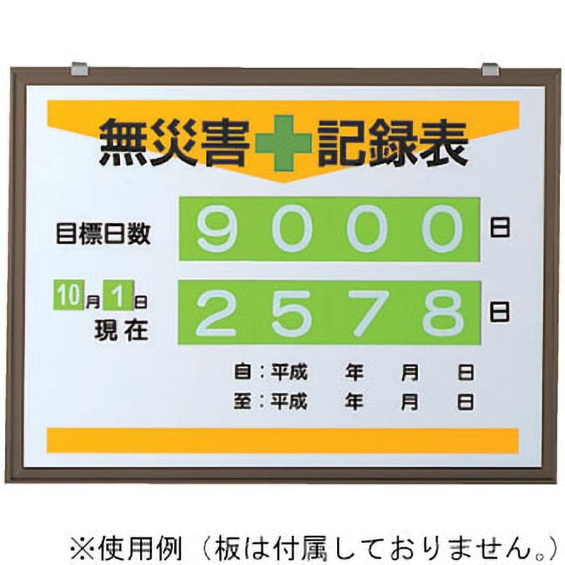 ユニット 899-32 無災害記録表 数字板のみ 68×57×0.8mm厚 ゴム