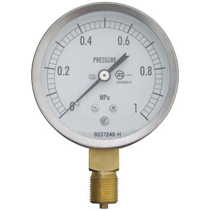 汎用型圧力計 75Φ 立形B枠 -0.1〜1MPa 検査証明書付 長野計器 GS51-231 (65-4320-17-20) 長野計器 汎用型圧力計 75Φ 立形A枠 1MPa 検査証明書付 GS511311M