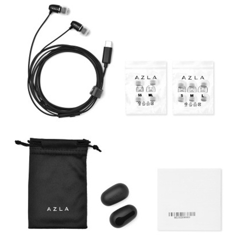 AZL-AIM-C-BK AZLA USB Type-C接続 マイク付きイヤホン【オンライン