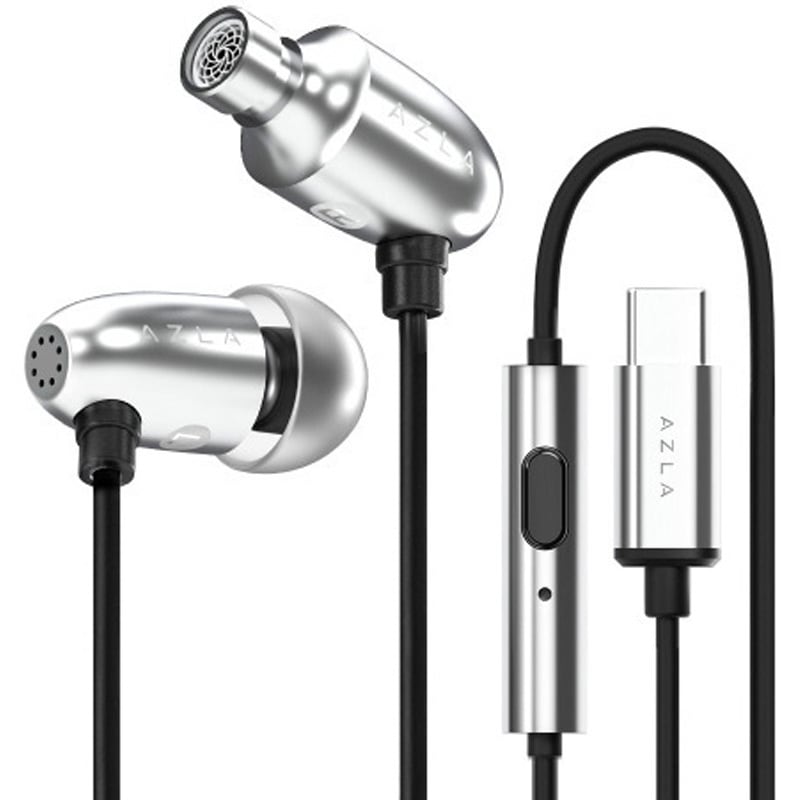 AZL-AIM-C-SV AZLA USB Type-C接続 マイク付きイヤホン【オンライン