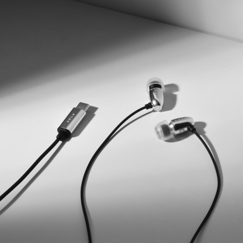AZL-AIM-C-SV AZLA USB Type-C接続 マイク付きイヤホン【オンライン
