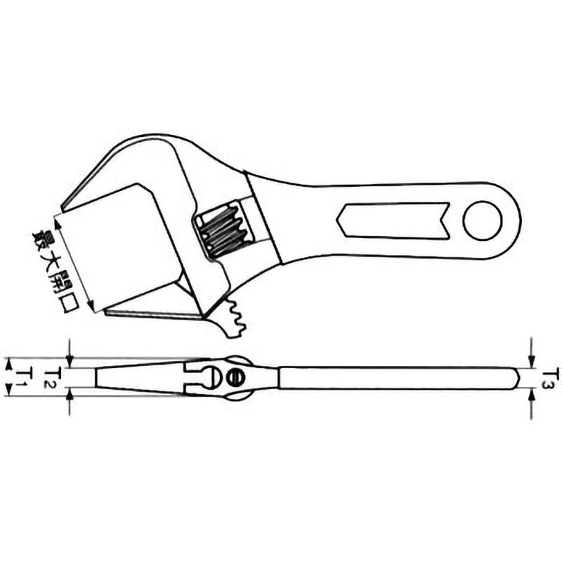 MWM24SB ワイドモンキーショートタイプ カラーグリップ付 スーパー