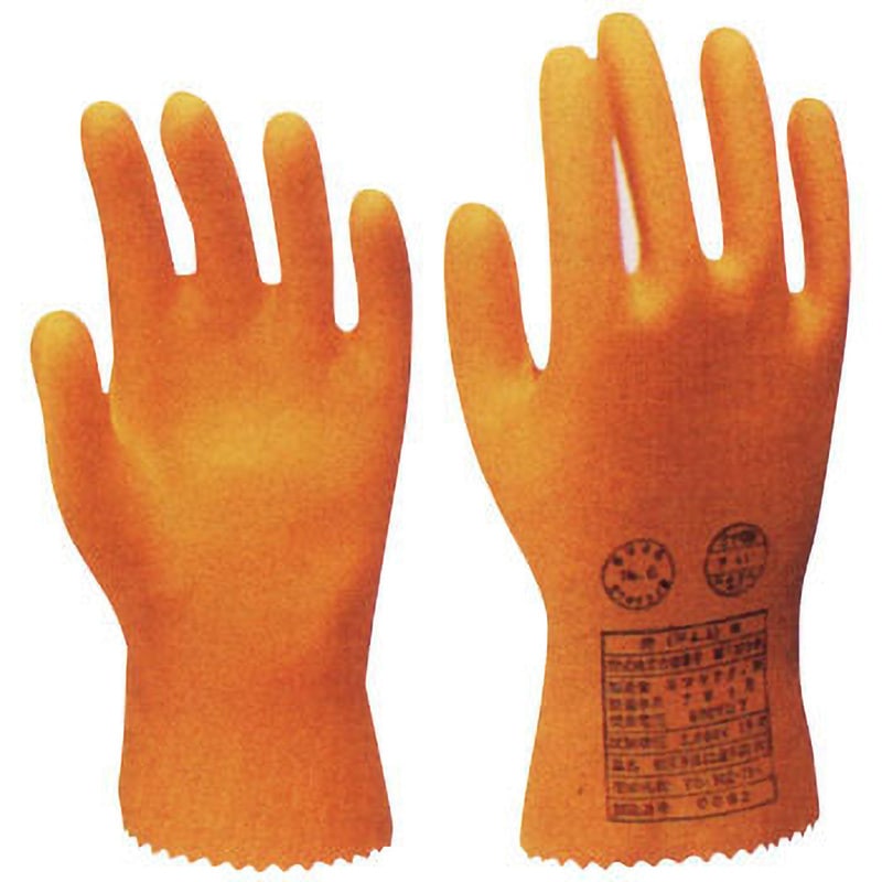 ヨツギ 低圧二層手袋 小 交流600V以下用 YS-102-12-01 1双 | ヨツギ 低圧用 電気絶縁 ゴム手袋 中 YS-102-02-00 | ゴム