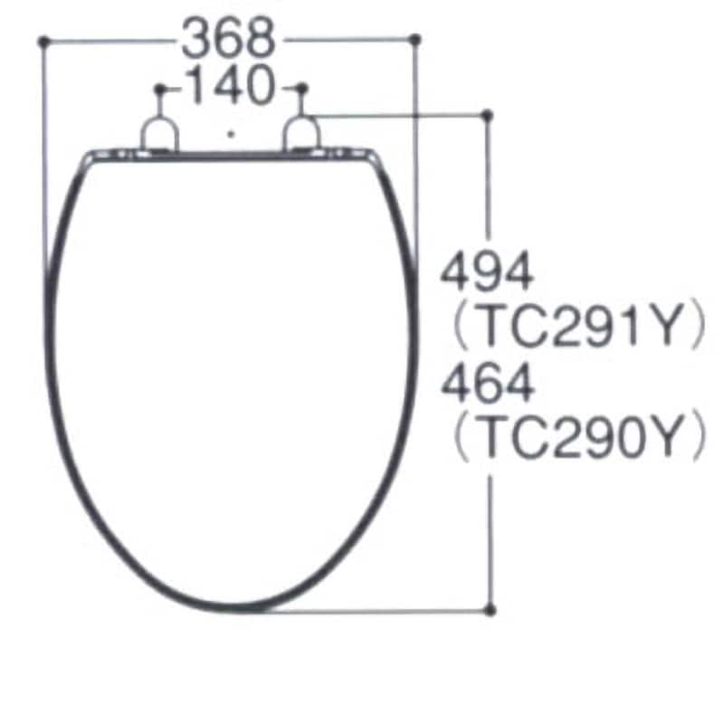 TC291Y#SC1 普通便座(前丸タイプ) TOTO 大型(エロンゲート)サイズ 