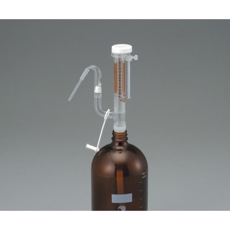 10SL 白 オートビュレット(シリコン栓付き) アズワン 容量10mL
