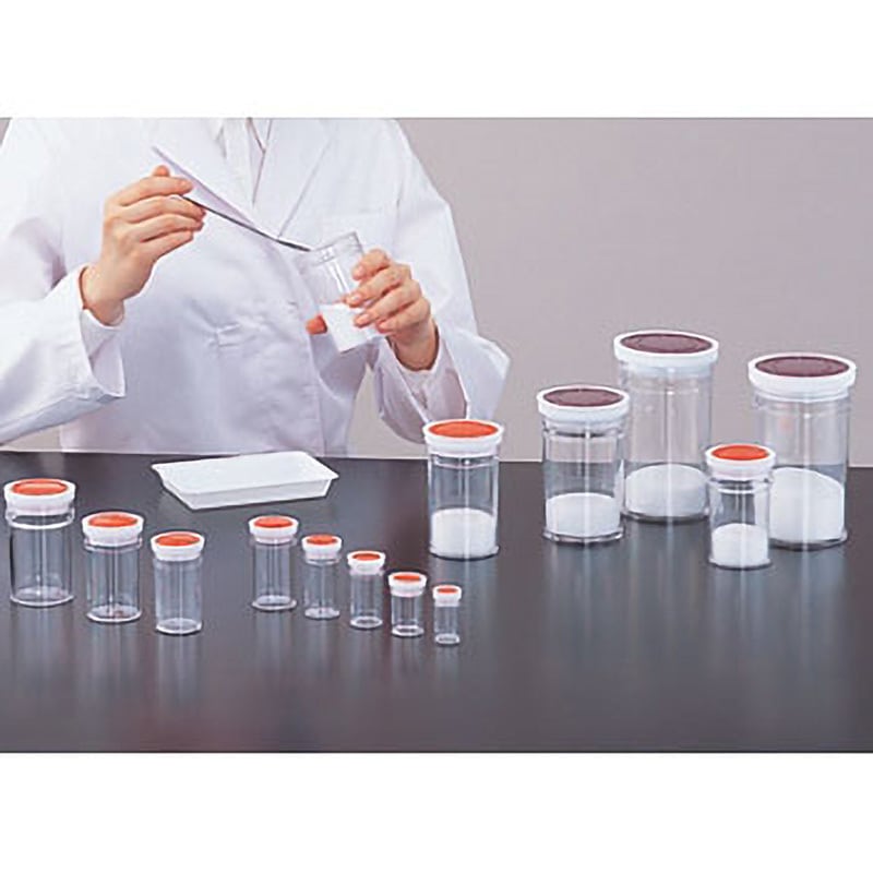 S-40 スチロール棒瓶(標本瓶) アズワン 40mL 透明色 1本 - 【通販