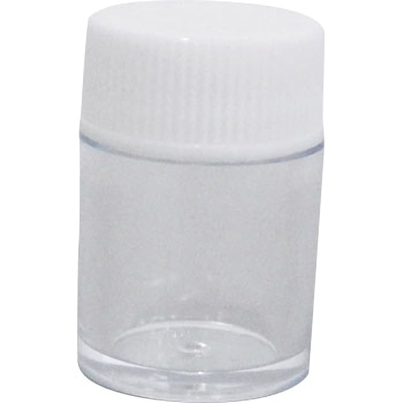 No.2 スチロールねじ瓶 マルエム[理化学・容器] パッキン付き 10mL  1箱(100本)