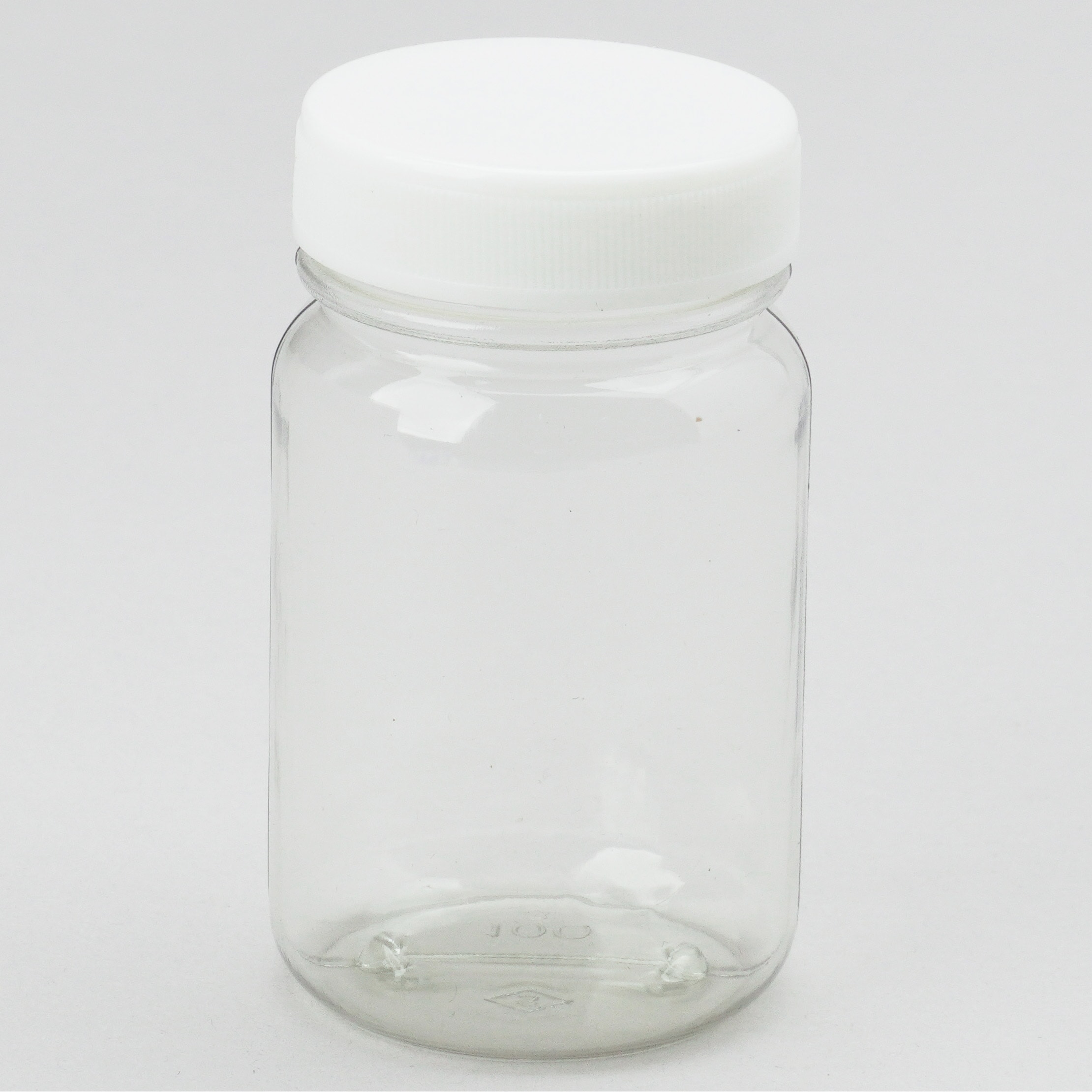 3314　こちらは専用です 100ML クリヤ広口瓶(透明塩ビ・目盛りなし) アズワン 色(フタ)白