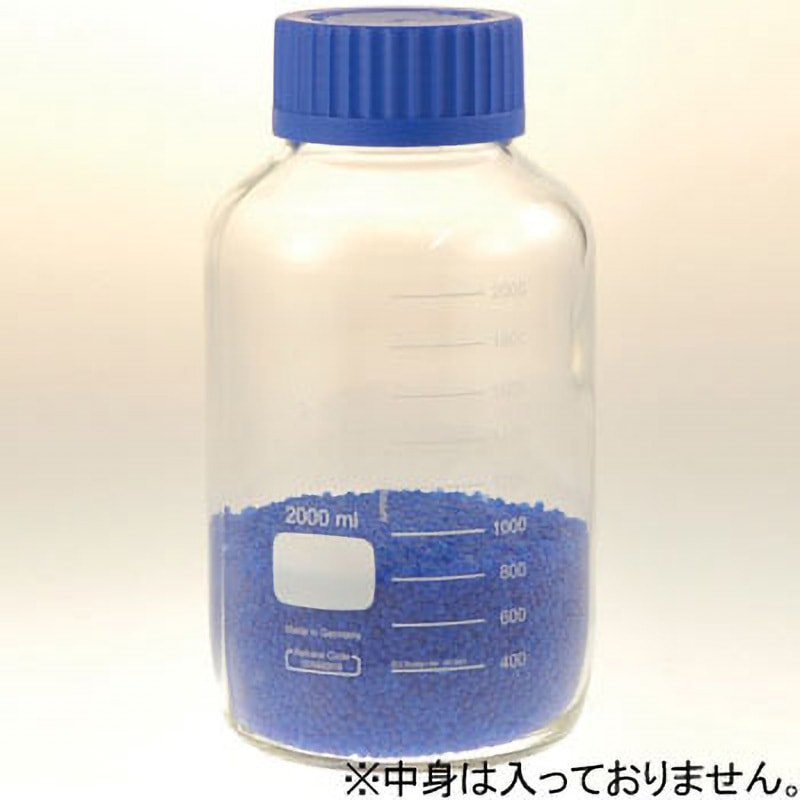 017250-2000 広口ねじ口瓶(デュラン) DURAN 青キャップ(GLS-80用)付