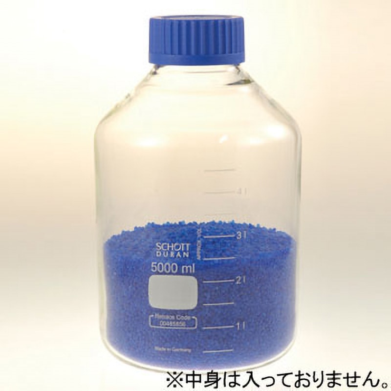 1000ml 目盛り耐熱ガラス瓶 青いキャップ 目盛り付き　10個セット 017250-5000 耐熱ねじ口びん 広口 青キャップ付 DURAN ねじ口規格(GL
