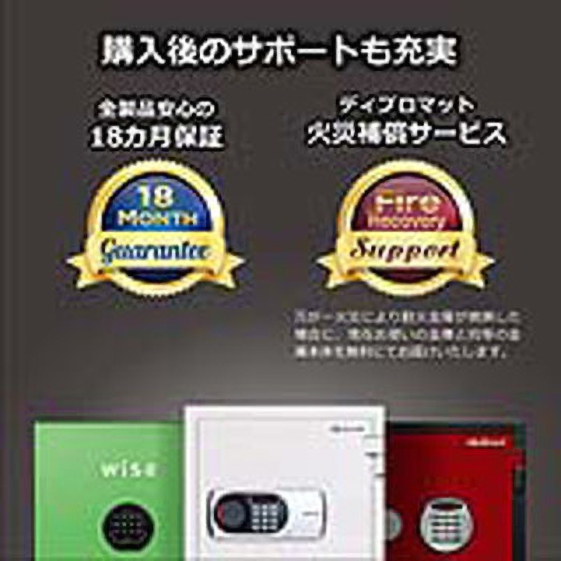WS500AL-DG 耐火金庫 プレミアムセーフWISE(ワイズ)＜開梱設置サービス 