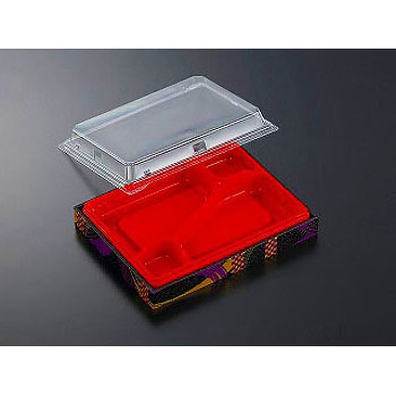 CWA22-17C 弁当容器 CWA 中央化学 防曇蓋タイプ 赤色 赤-紫円  1ケース(20枚×11袋) CWA22-17C