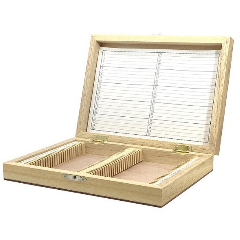 W-50 プレパラートボックス(木) アズワン 寸法200×150×38mm 1個 W-50