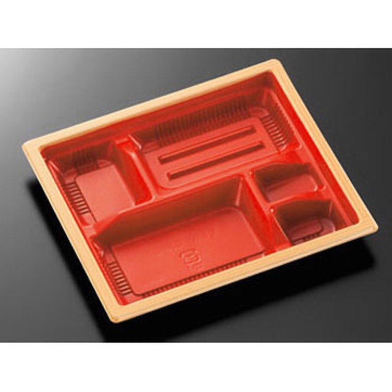 CT WF-22B-27赤木目-BK身L 弁当容器 WF 身 中央化学 本体  1ケース(50枚×12袋)