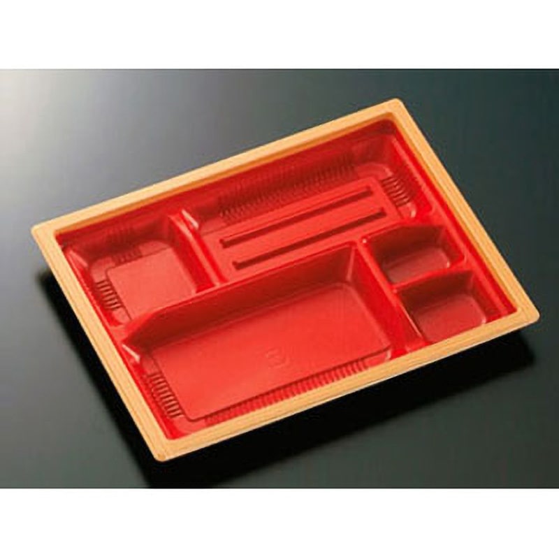 CT WF-24A-27 赤木目-BK身 弁当容器 WF 身 中央化学 本体  1ケース(50枚×12袋)