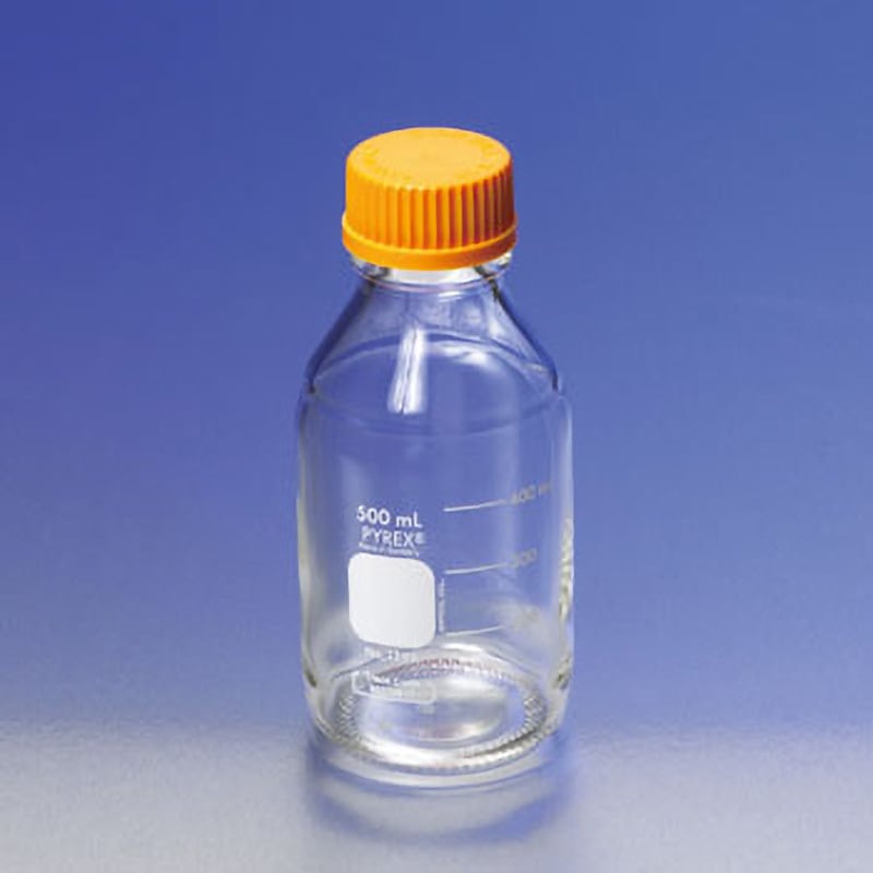 500mL PYREXメディウム瓶(オレンジキャップ付き) 1個 PYREX