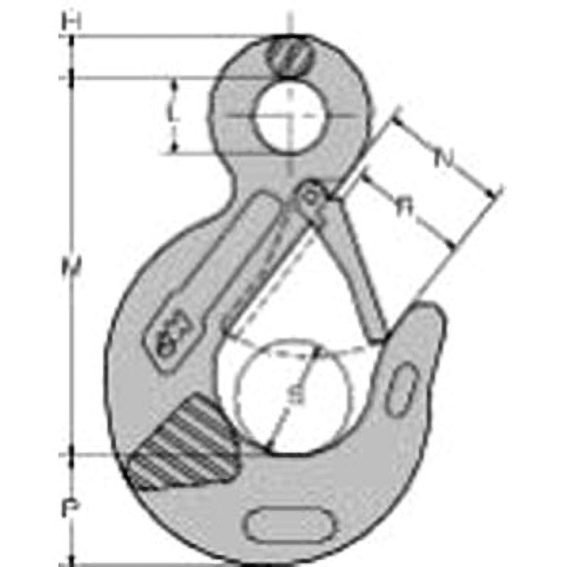 HA-250S CM 安全フック CM 荷重3t   HA-250S