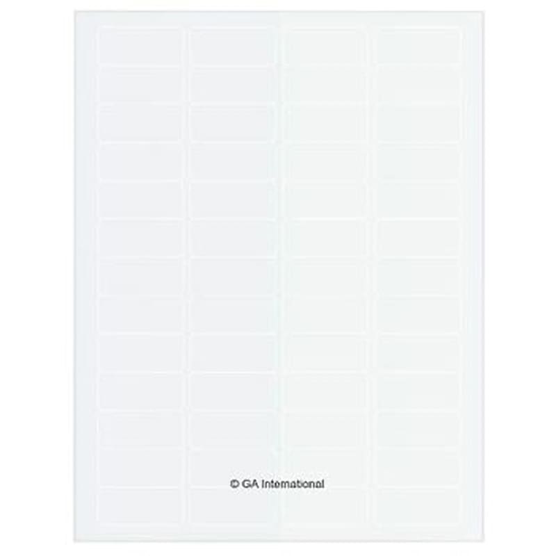 GA　International クライオラベル（レーザープリンタータイプ） 336ラベル×16シート入 CL-48 目安在庫=△ クライオクリアー(レーザープリンター用ラベル) シートタイプ 1.5mLチューブ用 CLEAR-170 1個(1700枚)（直送品）
