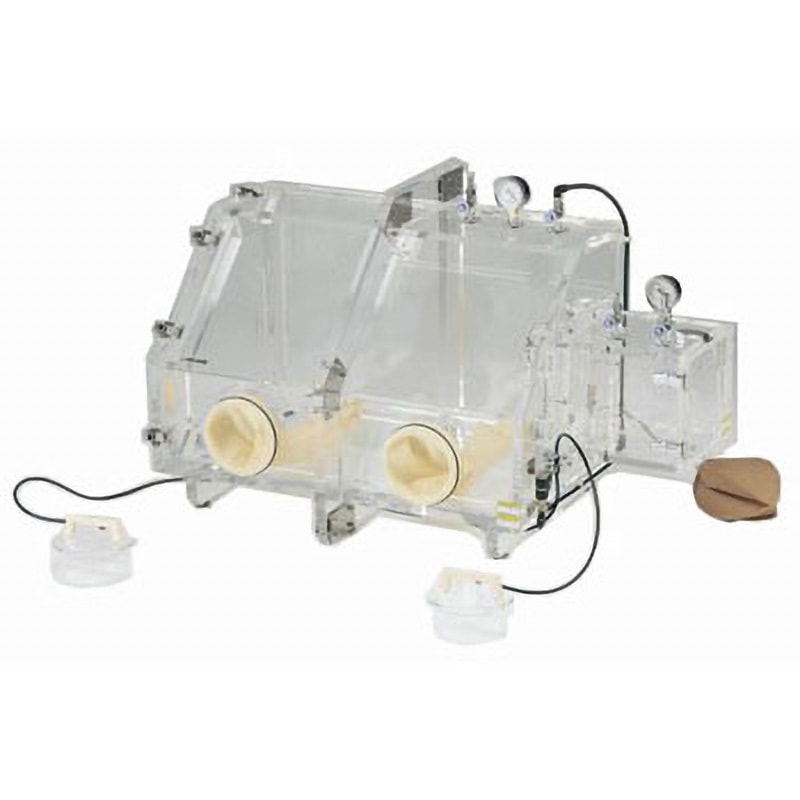 VG800PC オールアクリル真空グローブボックス アズワン 寸法1094×640×645mm  VG800PC