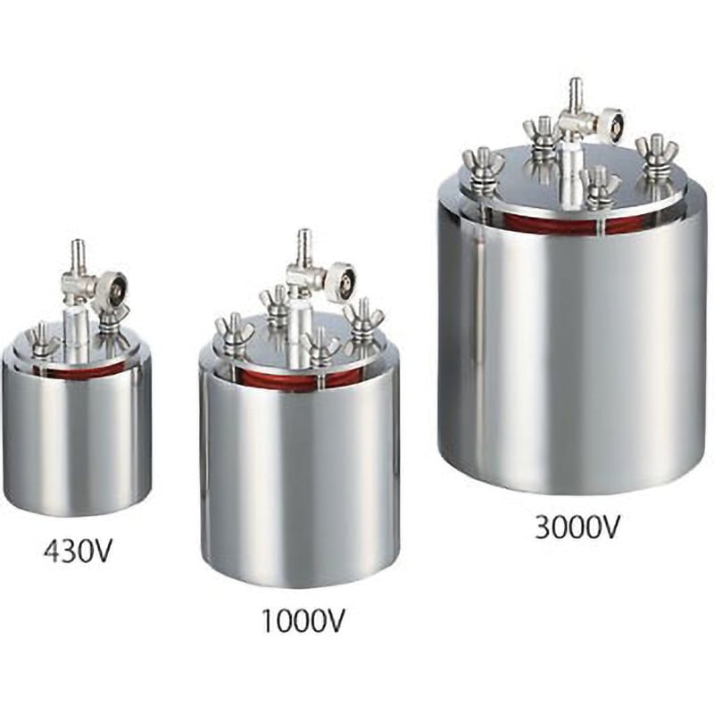 430V ステンレスポットミル 真空バルブ付き アズワン 1個 430V