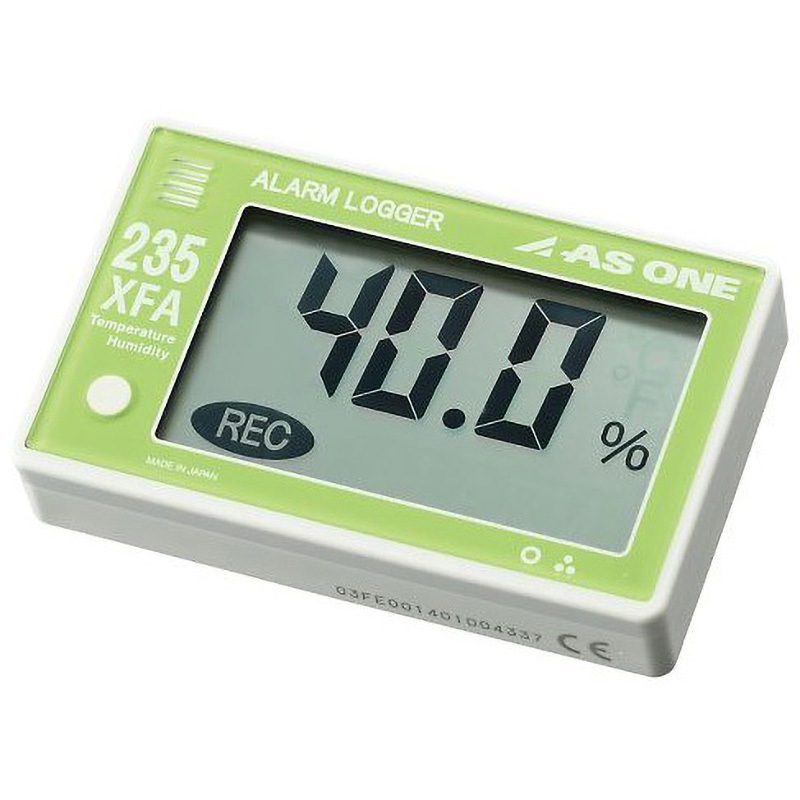 AS-235XFA 温湿度アラームロガー ブザー付 アズワン NFC通信インターフェース -40～+80℃