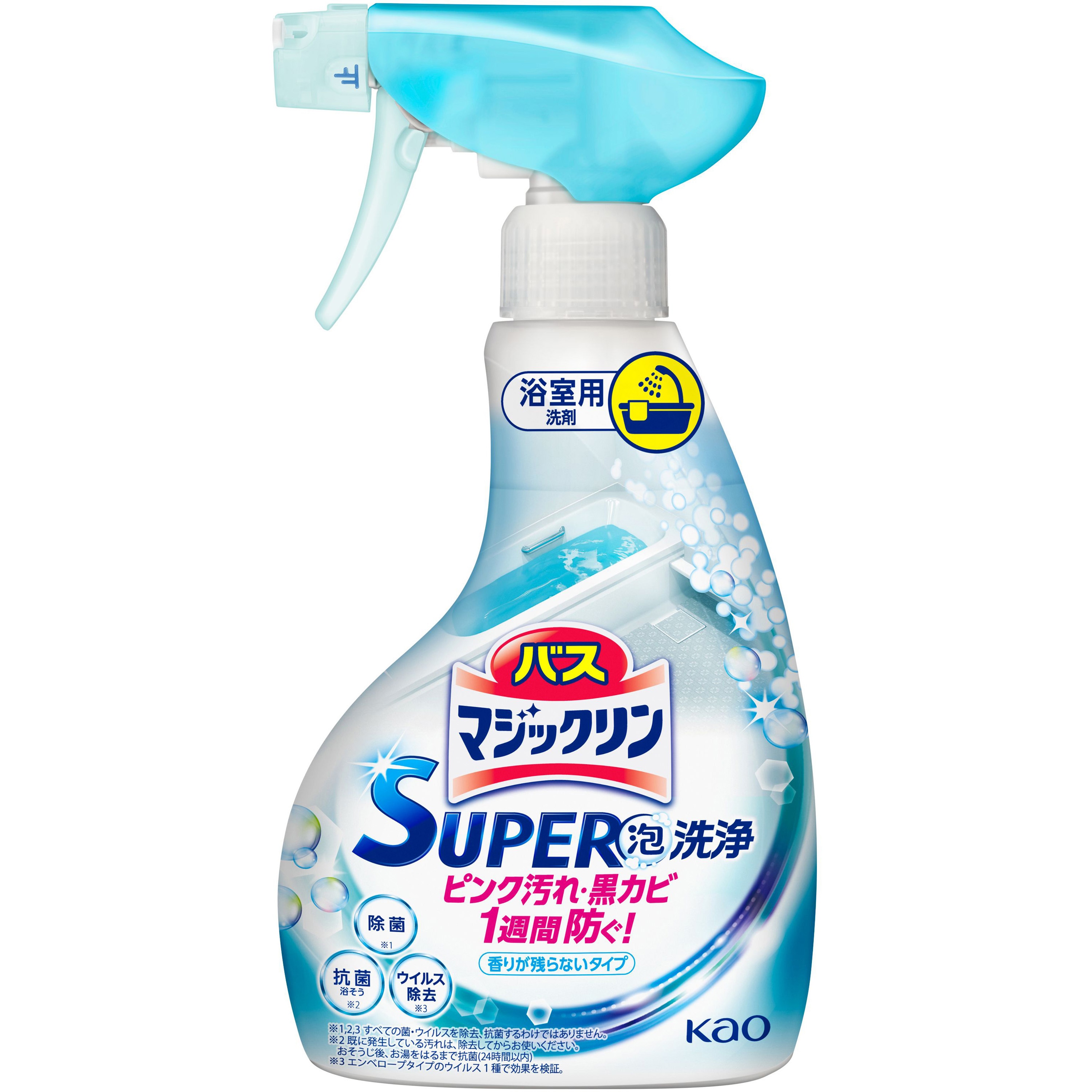 花王 バスマジックリン スーパー泡洗浄 アロマローズの香り 本体 350ml