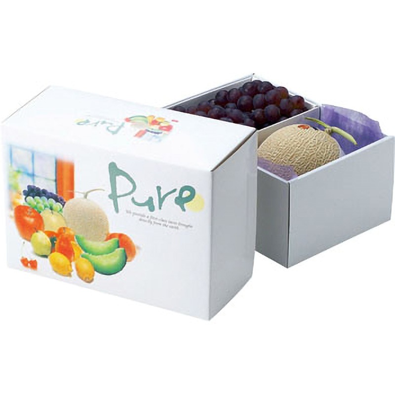 L-389A ピュア(ロイヤル)A ヤマニパッケージ 果物・フルーツ フタ・身・枠 寸法325×225×150mm 1ケース(40枚) L-389A