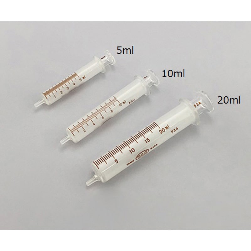 白硬注射筒(ルアー) 容量200mL 横口 1本