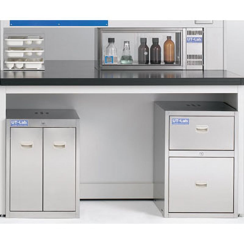 SS2-UT ステンレス薬品保管ユニット アズワン 鍵・仕切板付仕様 寸法450×500×600mm  SS2-UT