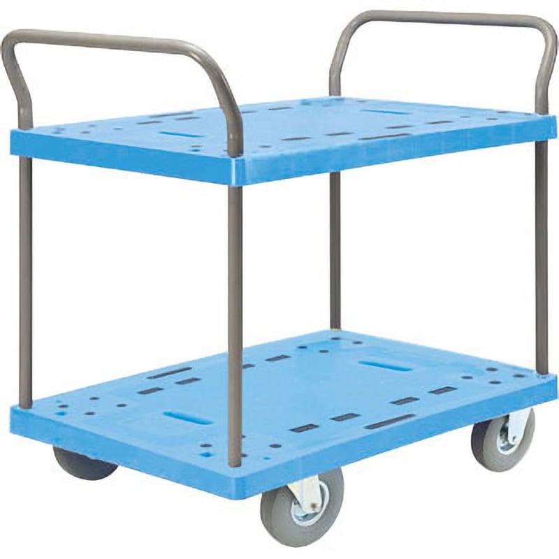 NP-309SL ノーパンククッションタイヤ付樹脂台車 両側ハンドル付 金沢車輌 荷重200kg 荷台幅600mm荷台奥行975mm  NP-309SL 38,987円