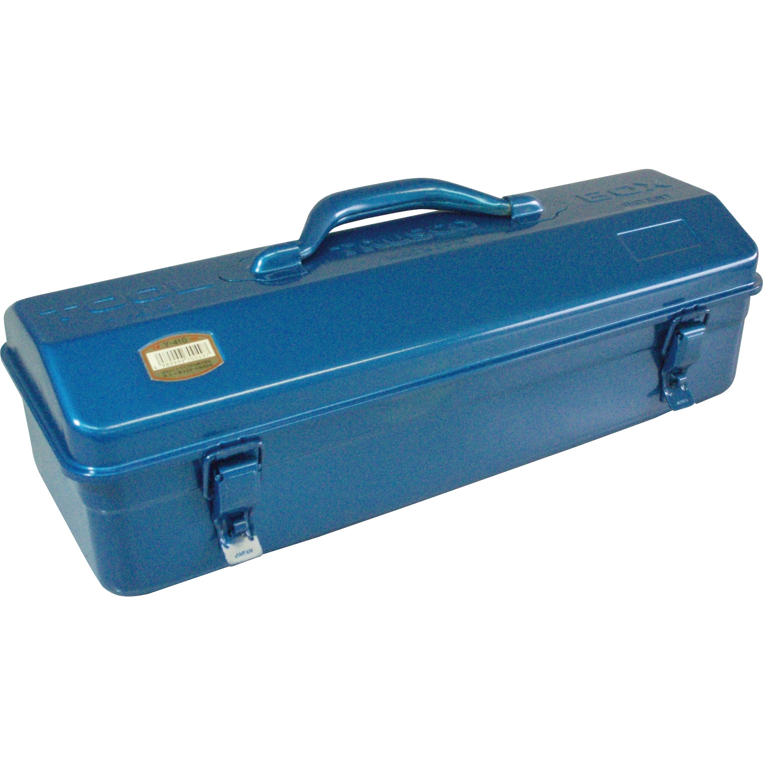 Y-410-B 山型工具箱 TRUSCO スチール ブルー色 外寸(幅×奥行×高さ)433