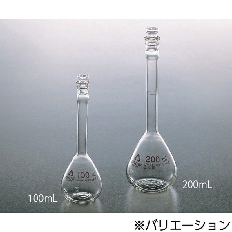 アズワン メスフラスコ 茶 10mL(ASONE) 1-8564-22 - 研究用容器・計量器