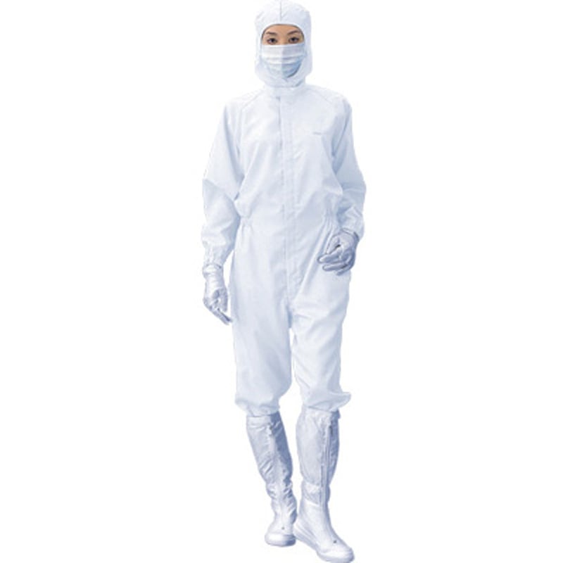 無塵衣FD171C男女兼用・ホワイト LL /6-7523-02 6-7523-02 無塵