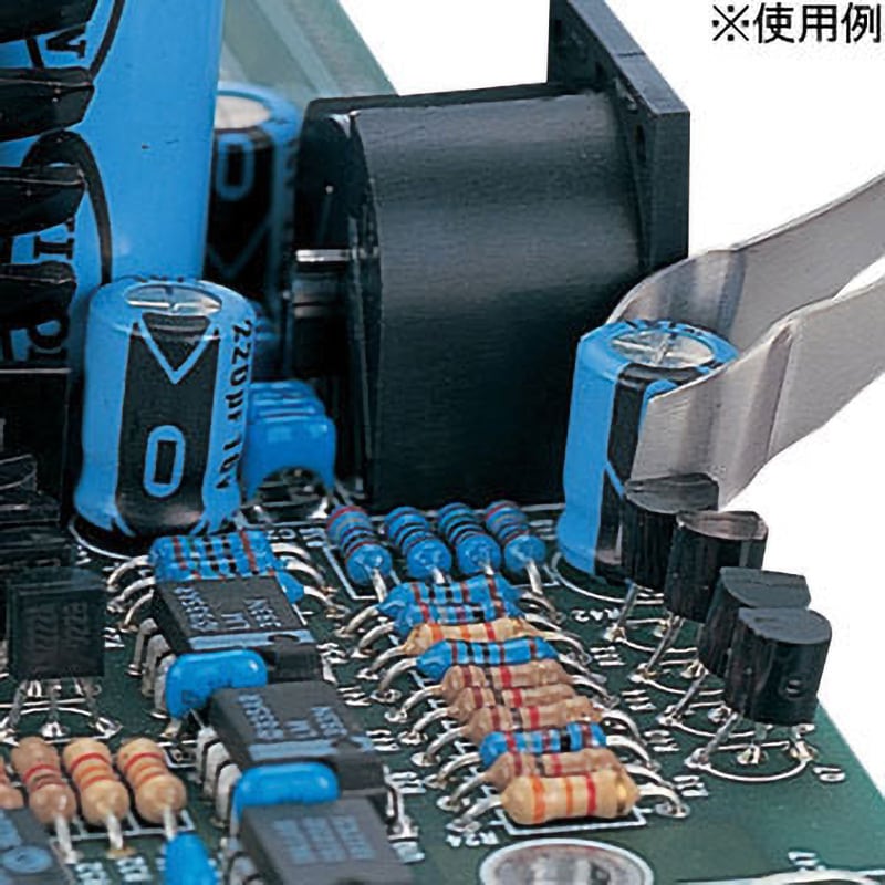 573 特殊作業用ピンセット アズワン パーツ装着斜大 全長150mm